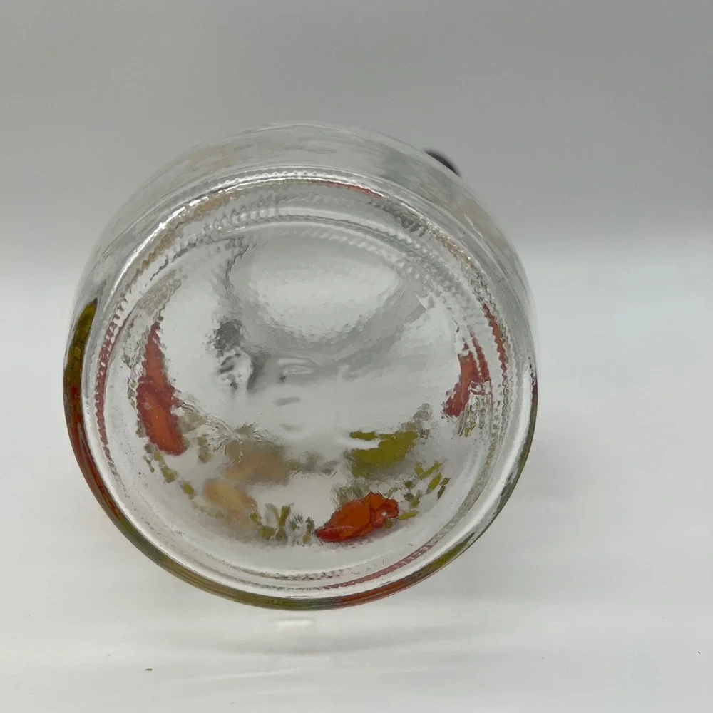 VTG Arc Franc Spice Of Life Vegetable Glass Canister Jars Set 5 Mushroom Toa